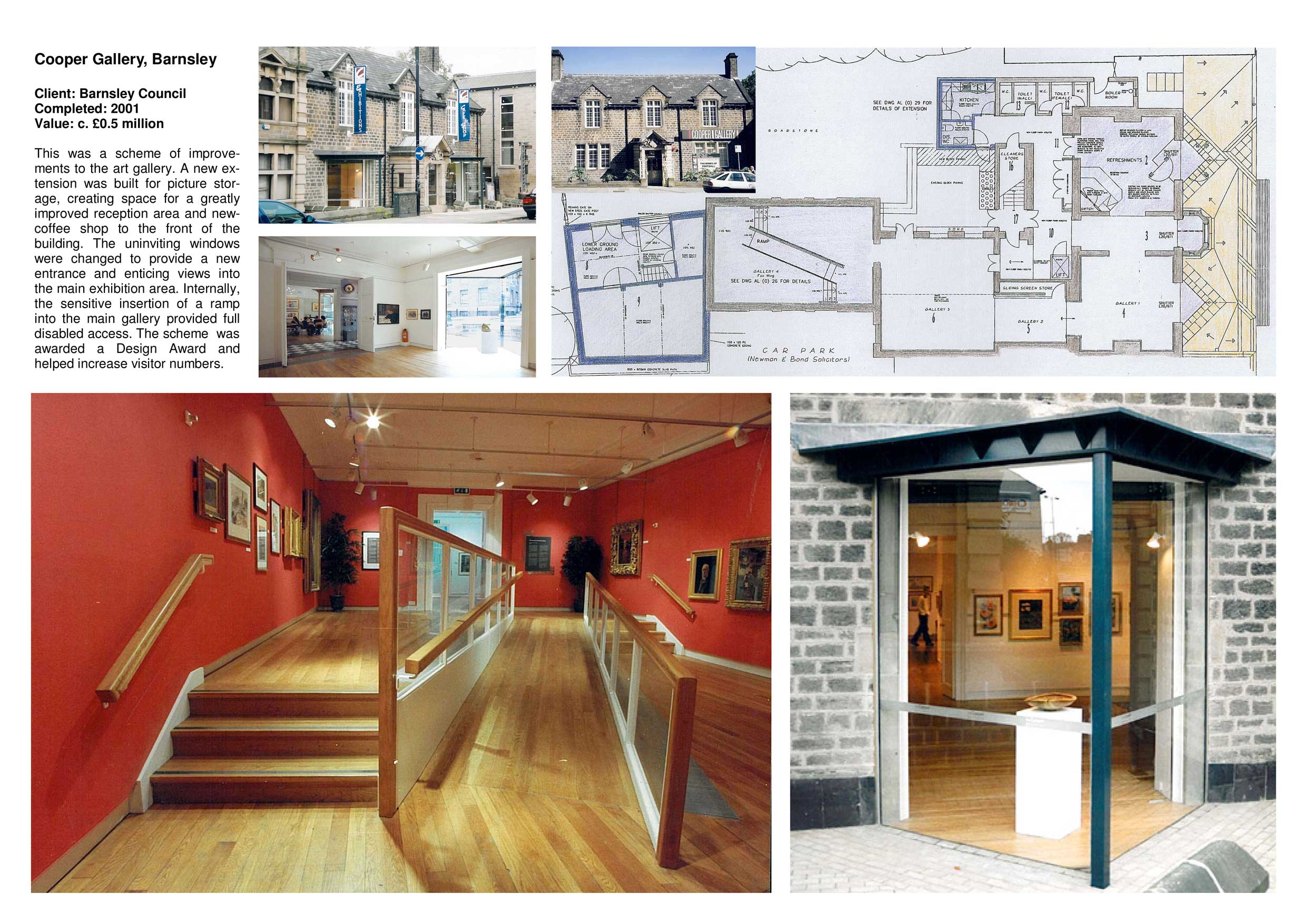 Extensions and alterations to the Cooper Art Gallery Barnsley designed by Darren Mayner